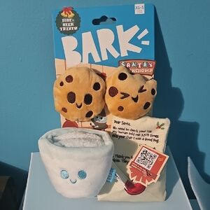 Bark Santa's Workshop Cookie and Milk Dog Toy Set